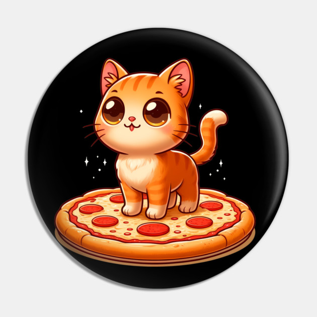 Cute kawaii with Pizza, Funny Pizza lover Pin by logiamerch