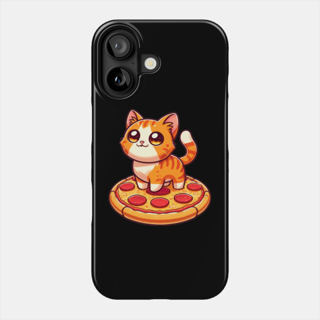 Cute kawaii with Pizza, Funny Pizza lover Phone Case by logiamerch