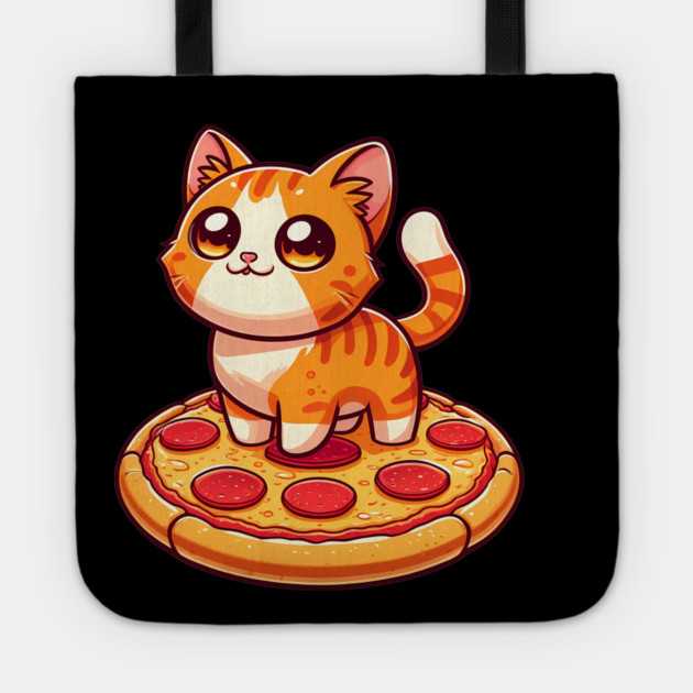 Cute kawaii with Pizza, Funny Pizza lover Tote by logiamerch