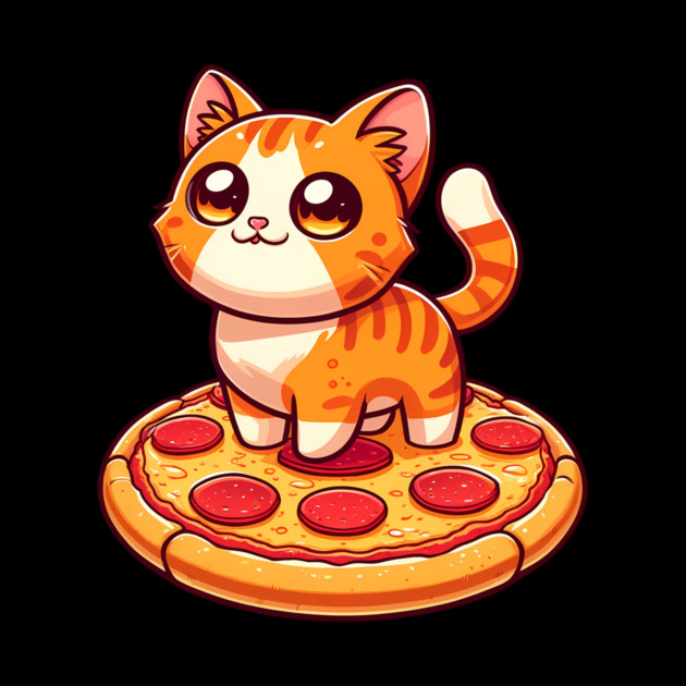 Cute kawaii with Pizza, Funny Pizza lover by logiamerch