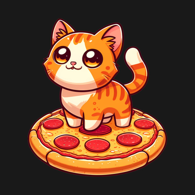 Cute kawaii with Pizza, Funny Pizza lover by logiamerch