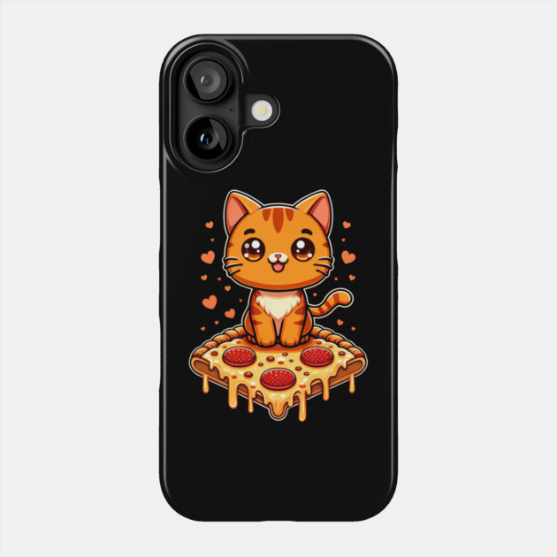 Cute kawaii with Pizza, Funny Pizza lover Phone Case by logiamerch