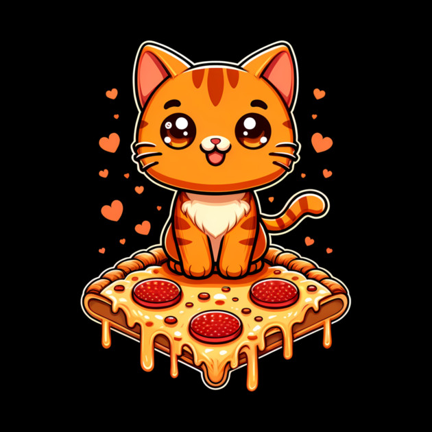 Cute kawaii with Pizza, Funny Pizza lover by logiamerch