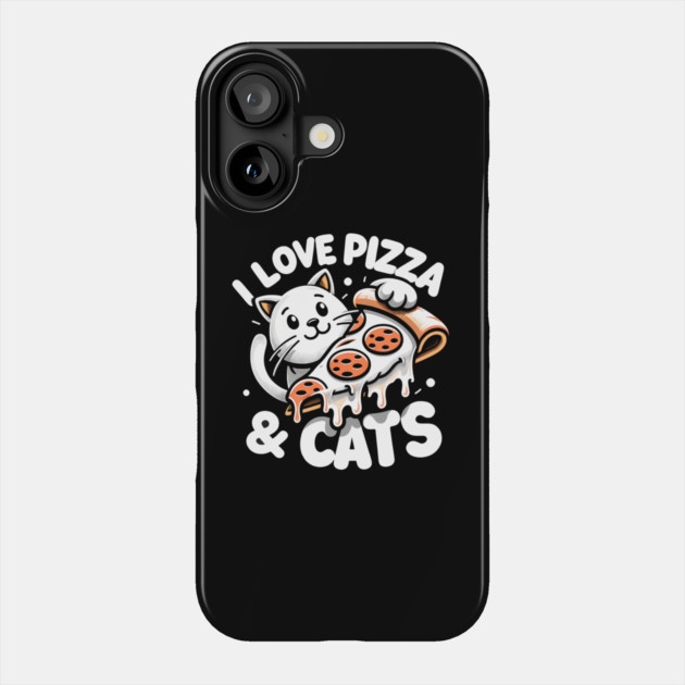 Cute kawaii with Pizza, Funny Pizza lover Phone Case by logiamerch