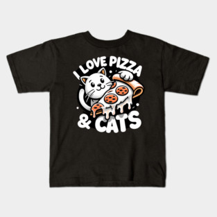 Cute kawaii with Pizza, Funny Pizza lover Kids T-Shirt
