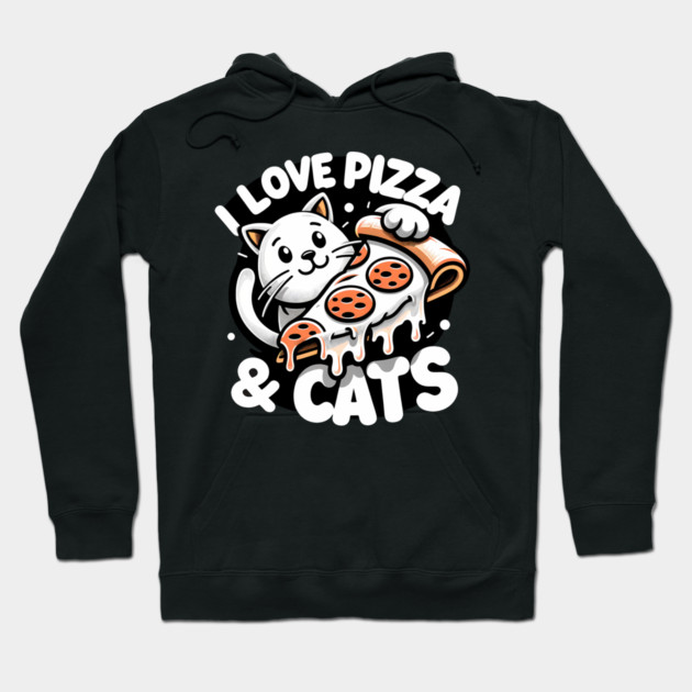 Cute kawaii with Pizza, Funny Pizza lover Hoodie by logiamerch