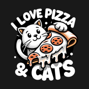 Cute kawaii with Pizza, Funny Pizza lover T-Shirt