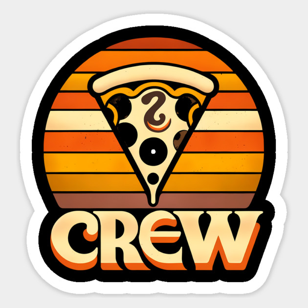 Funny Pizza Crew, Pizza Lover Sticker by logiamerch