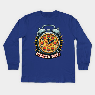 Funny Pizza Day, Pizza Lover Kids Long Sleeve T-Shirt