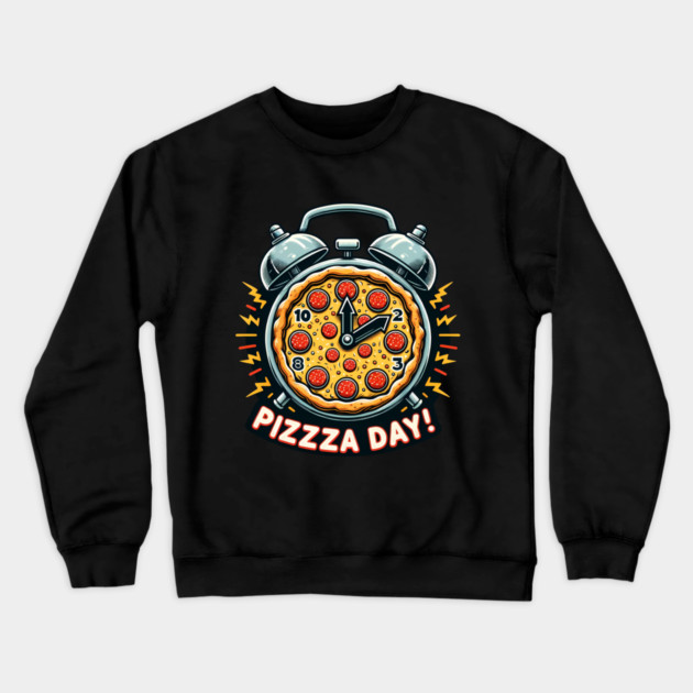 Funny Pizza Day, Pizza Lover Crewneck Sweatshirt by logiamerch
