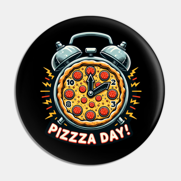 Funny Pizza Day, Pizza Lover Pin by logiamerch
