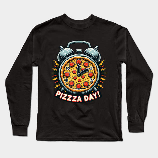 Funny Pizza Day, Pizza Lover Long Sleeve T-Shirt by logiamerch
