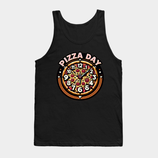 Funny Pizza Day, Pizza Lover Tank Top by logiamerch
