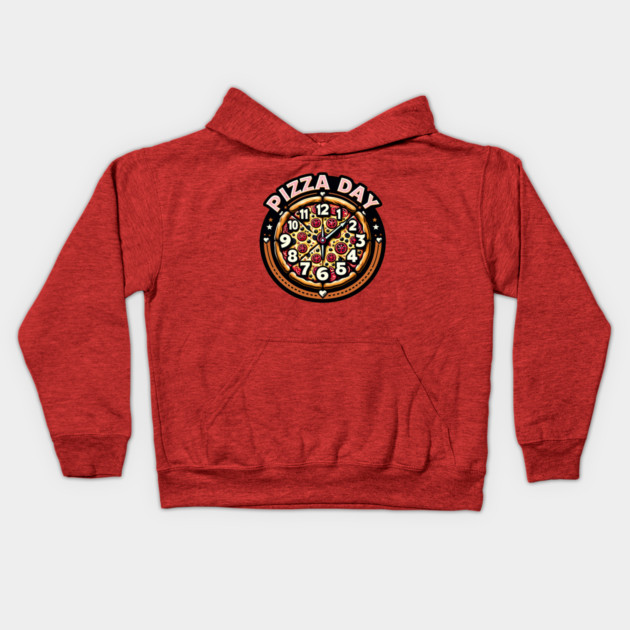 Funny Pizza Day, Pizza Lover Kids Hoodie by logiamerch