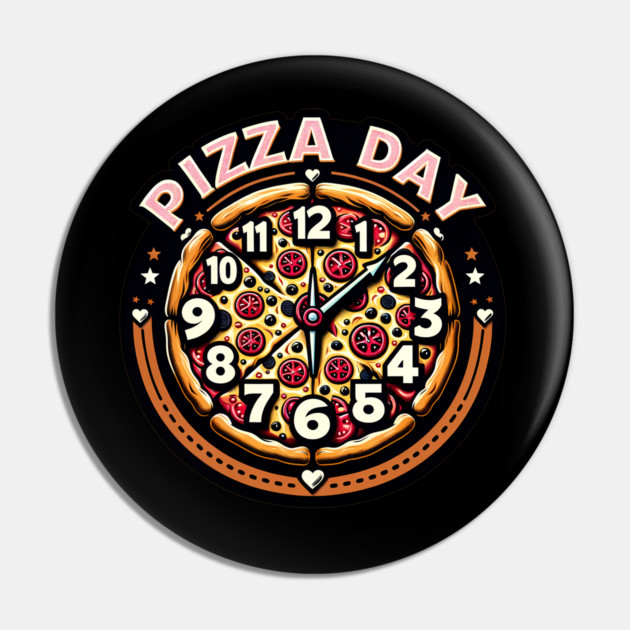 Funny Pizza Day, Pizza Lover Pin by logiamerch