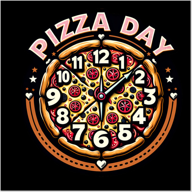 Funny Pizza Day, Pizza Lover Wall Art by logiamerch
