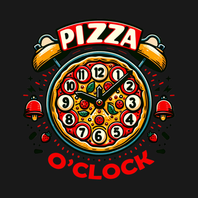 Funny Pizza o Clock, Pizza Lover by logiamerch