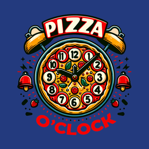 Funny Pizza o Clock, Pizza Lover by logiamerch