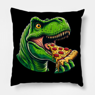 Funny Pizza T rex Dinosaur, Pizza Lover Pillow