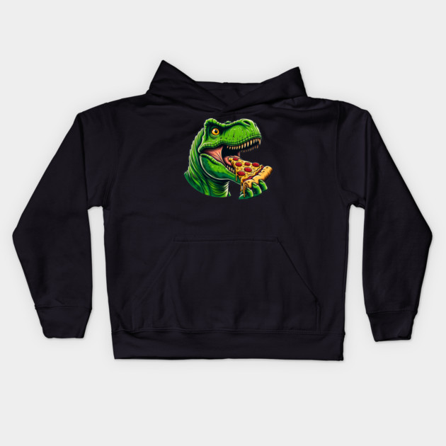 Funny Pizza T rex Dinosaur, Pizza Lover Kids Hoodie by logiamerch