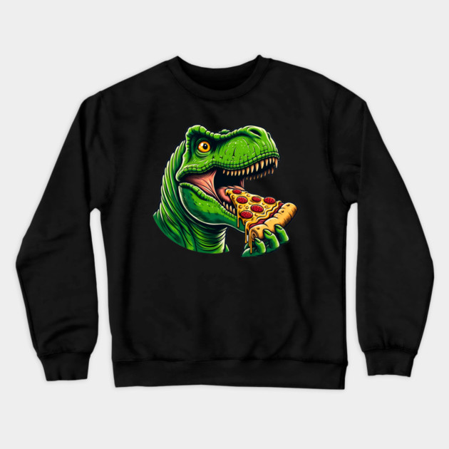 Funny Pizza T rex Dinosaur, Pizza Lover Crewneck Sweatshirt by logiamerch