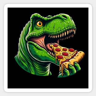 Funny Pizza T rex Dinosaur, Pizza Lover Sticker