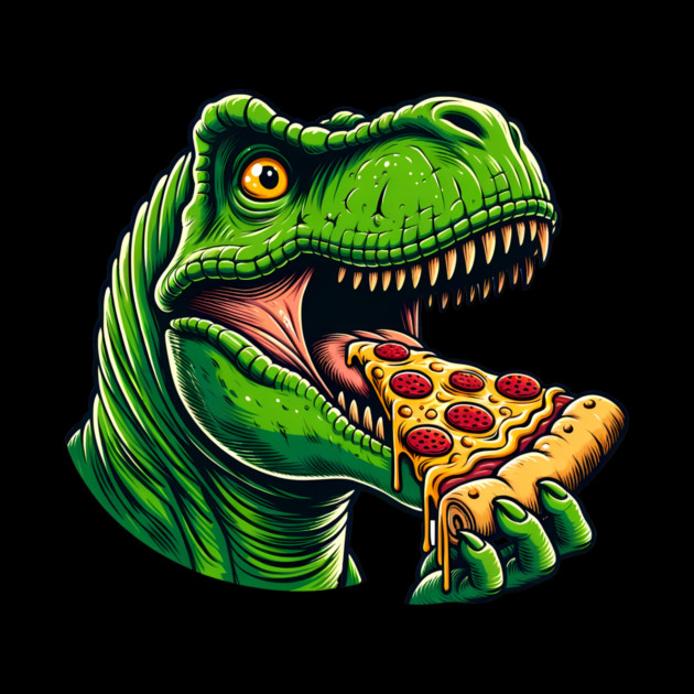 Funny Pizza T rex Dinosaur, Pizza Lover by logiamerch