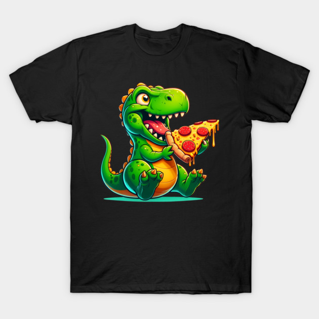 Funny Pizza T rex Dinosaur, Pizza Lover T-Shirt by logiamerch