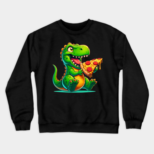 Funny Pizza T rex Dinosaur, Pizza Lover Crewneck Sweatshirt by logiamerch