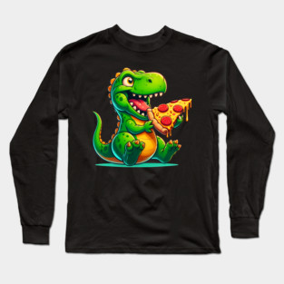Funny Pizza T rex Dinosaur, Pizza Lover Long Sleeve T-Shirt