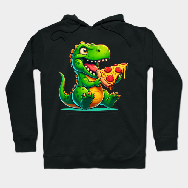 Funny Pizza T rex Dinosaur, Pizza Lover Hoodie by logiamerch