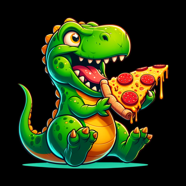 Funny Pizza T rex Dinosaur, Pizza Lover by logiamerch