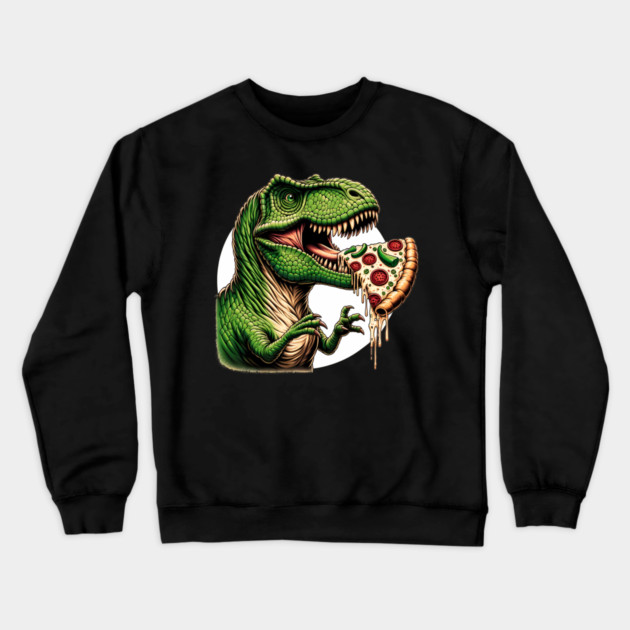 Funny Pizza T rex Dinosaur, Pizza Lover Crewneck Sweatshirt by logiamerch