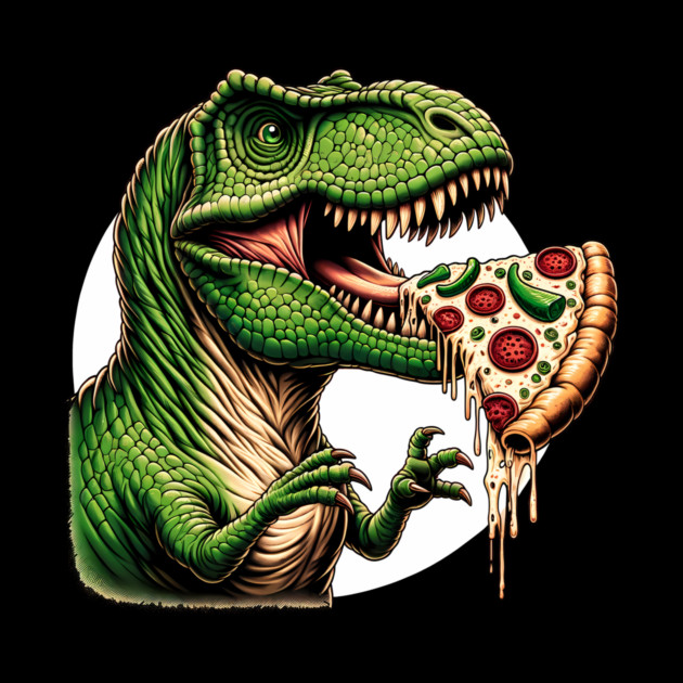 Funny Pizza T rex Dinosaur, Pizza Lover by logiamerch