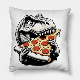 Funny Pizza T rex Dinosaur, Pizza Lover Pillow