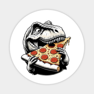 Funny Pizza T rex Dinosaur, Pizza Lover Magnet