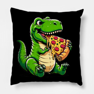 Funny Pizza T rex Dinosaur, Pizza Lover Pillow