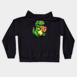 Funny Pizza T rex Dinosaur, Pizza Lover Kids Hoodie