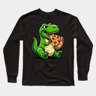 Funny Pizza T rex Dinosaur, Pizza Lover Long Sleeve T-Shirt