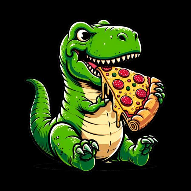 Funny Pizza T rex Dinosaur, Pizza Lover by logiamerch