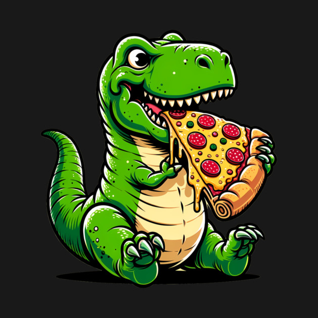 Funny Pizza T rex Dinosaur, Pizza Lover by logiamerch