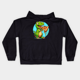 Funny Pizza T rex Dinosaur, Pizza Lover Kids Hoodie