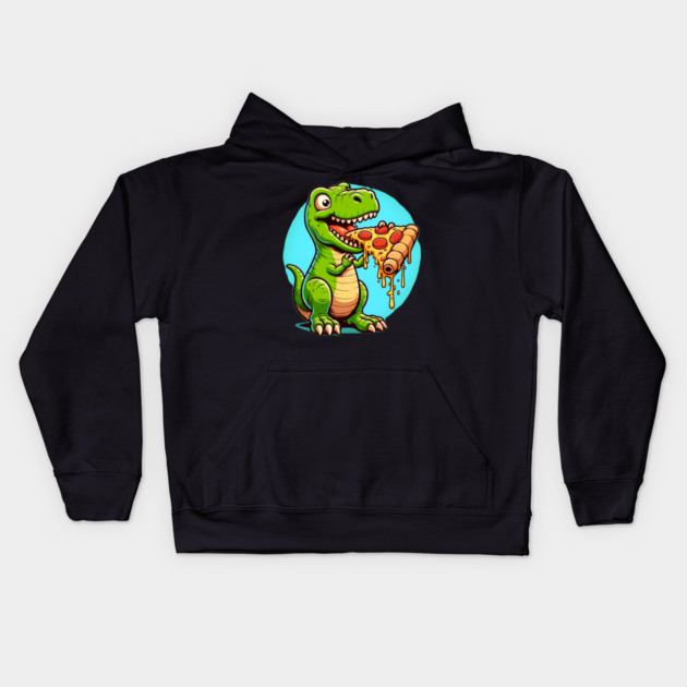 Funny Pizza T rex Dinosaur, Pizza Lover Kids Hoodie by logiamerch