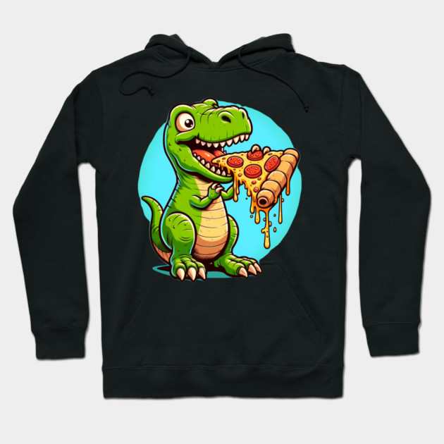 Funny Pizza T rex Dinosaur, Pizza Lover Hoodie by logiamerch