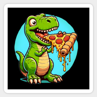 Funny Pizza T rex Dinosaur, Pizza Lover Sticker