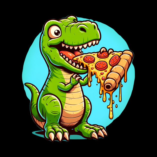 Funny Pizza T rex Dinosaur, Pizza Lover by logiamerch