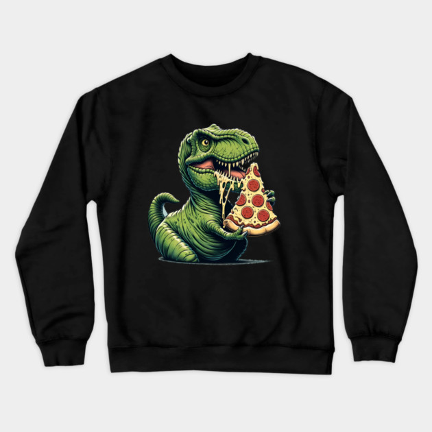 Funny Pizza T rex Dinosaur, Pizza Lover Crewneck Sweatshirt by logiamerch
