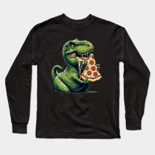 Funny Pizza T rex Dinosaur, Pizza Lover Long Sleeve T-Shirt