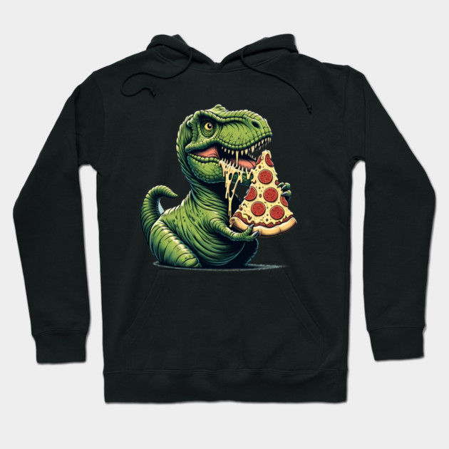 Funny Pizza T rex Dinosaur, Pizza Lover Hoodie by logiamerch
