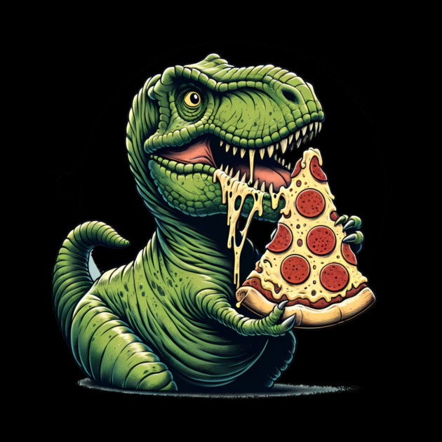 Funny Pizza T rex Dinosaur, Pizza Lover by logiamerch
